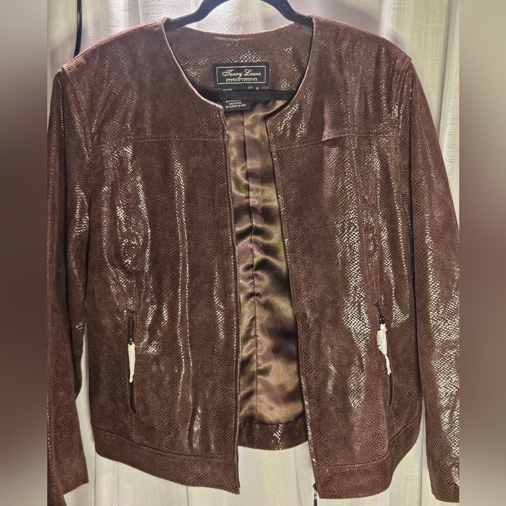 Terry Lewis Sz 1X NWOT 100% LEATHER JACKET